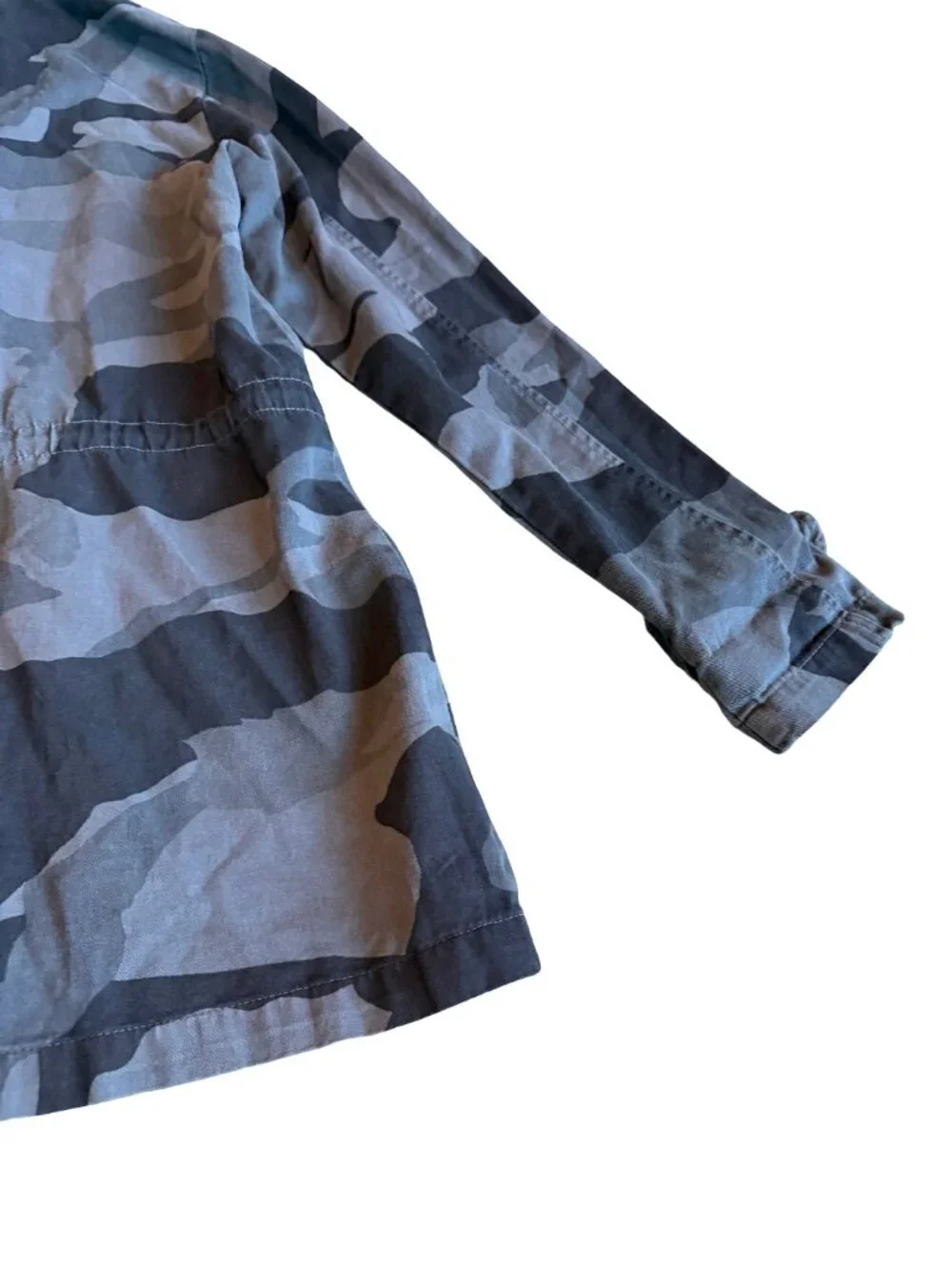 Monrow Black Grey Camo Print Jacket Utility Streetwear 100% Cotton Size Medium